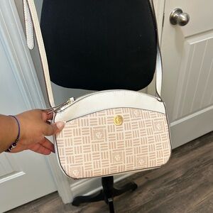 Anne Klein White and Cream Crossbody Bag